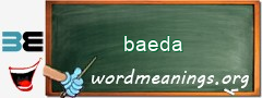 WordMeaning blackboard for baeda